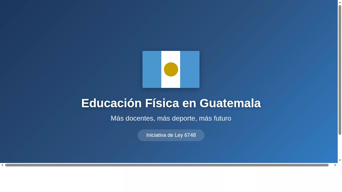 Reforma educación física Guatemala iniciativa ley 6748