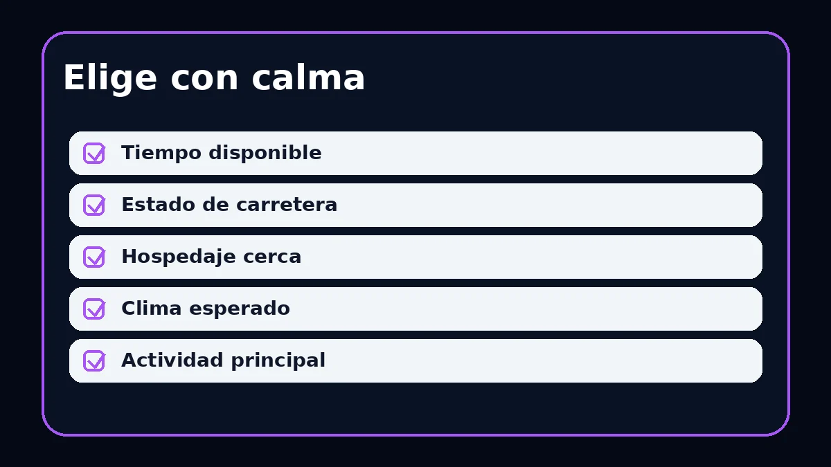 Checklist de Viajes por departamento