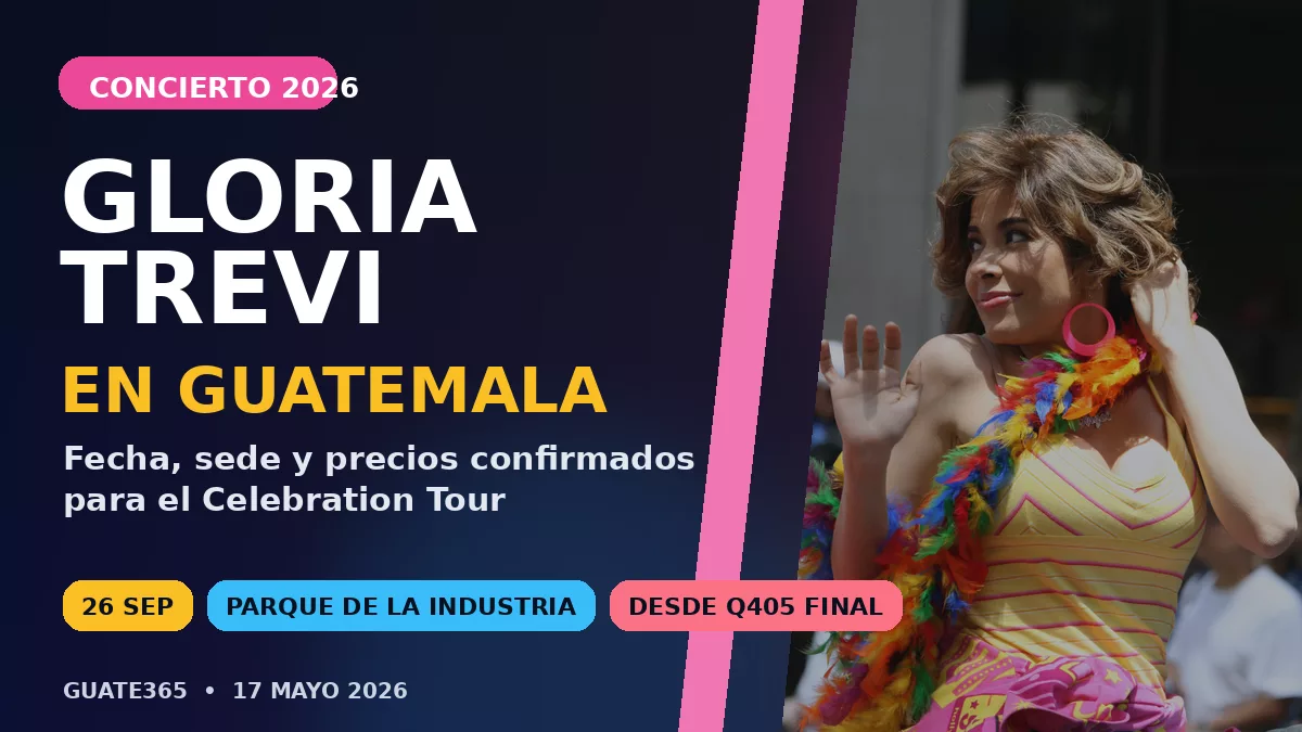 Gloria Trevi en Guatemala 2026: precios y fecha