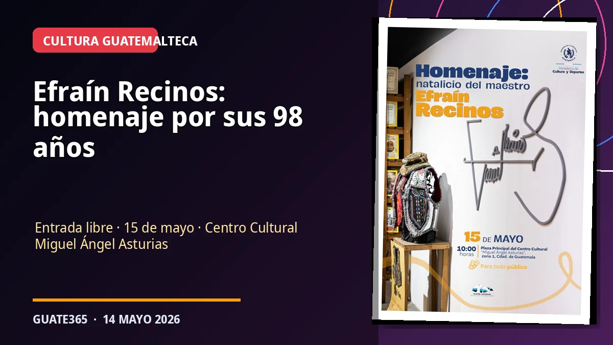Efraín Recinos: homenaje gratuito por sus 98 años