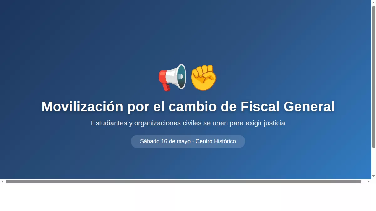 Movilización estudiantes USAC cambio fiscal general Guatemala