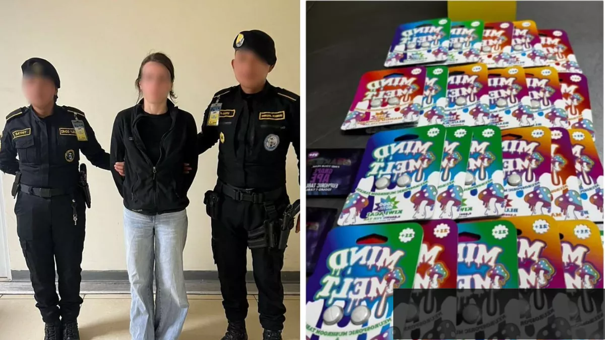 Mujer de EE.UU. capturada en La Aurora con droga oculta en gomitas y dulces