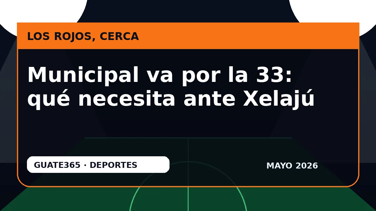 Municipal va por la 33: qué necesita ante Xelajú