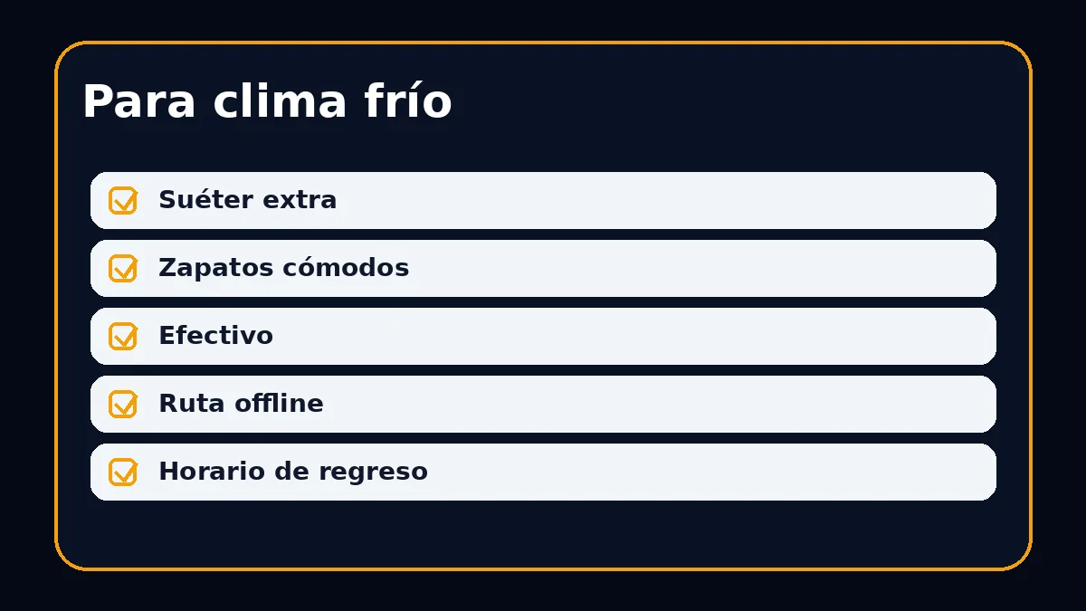 Checklist de Clima frío