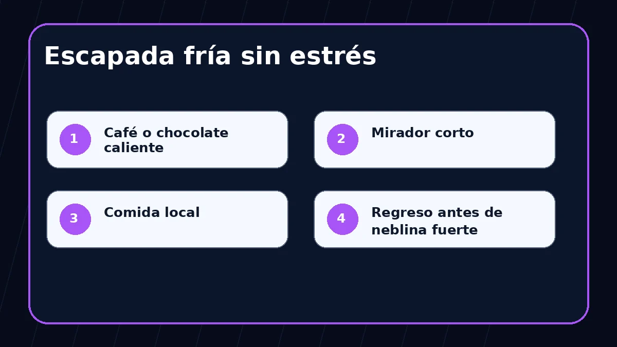 Escapada fría sin estrés