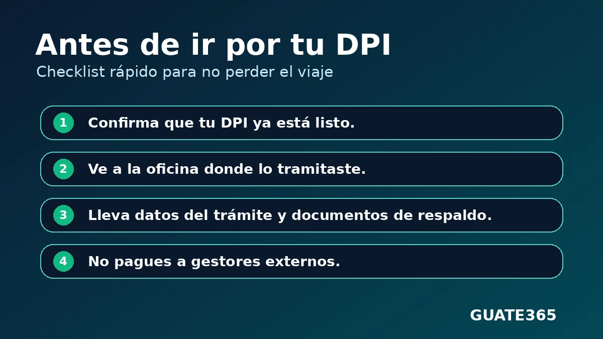 Checklist antes de ir por tu DPI