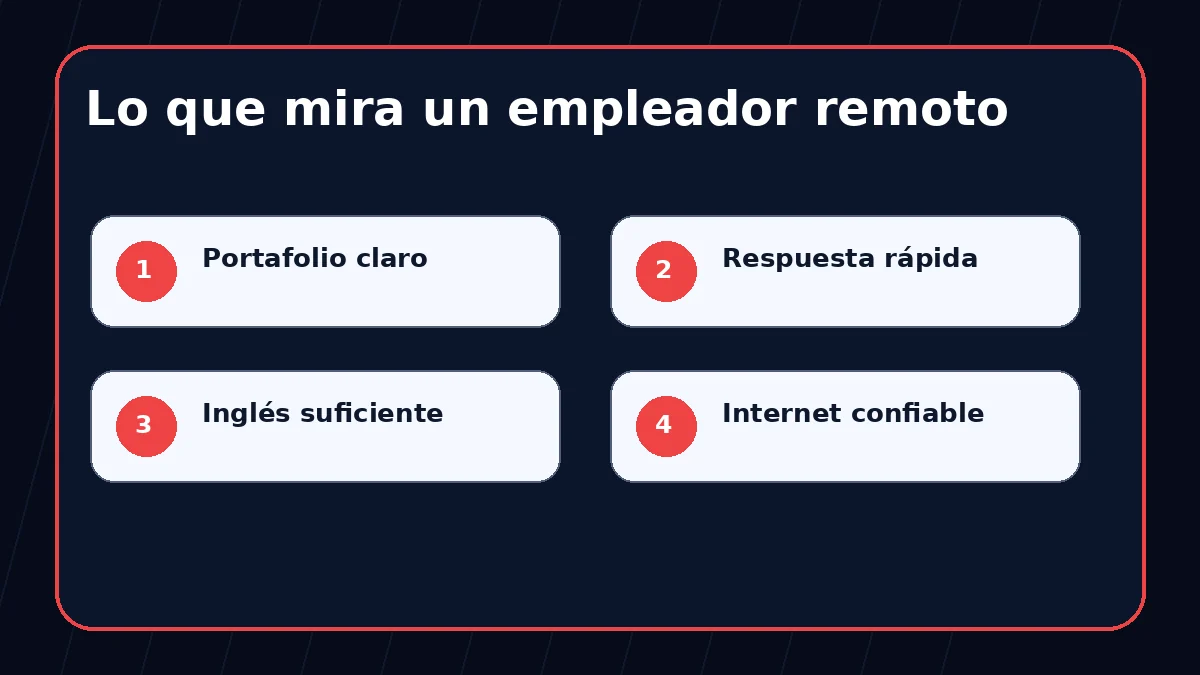 Lo que mira un empleador remoto