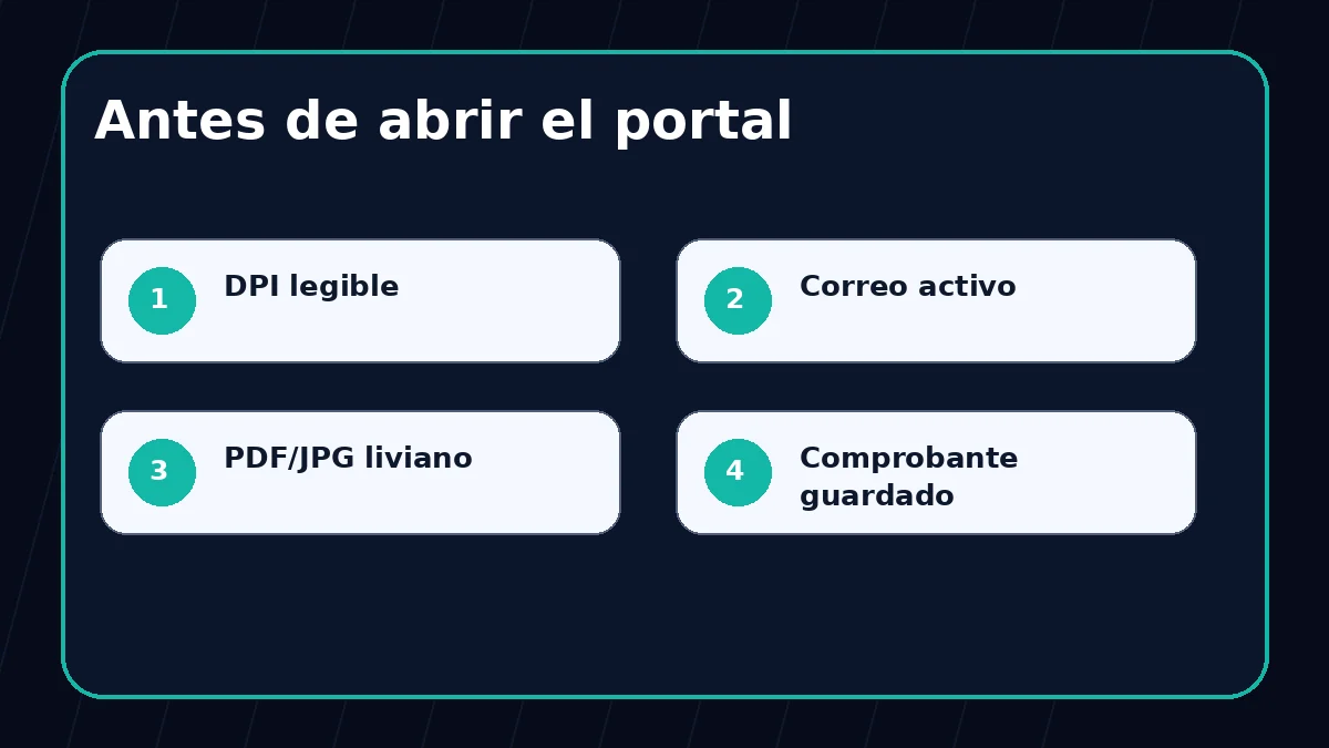 Antes de abrir el portal