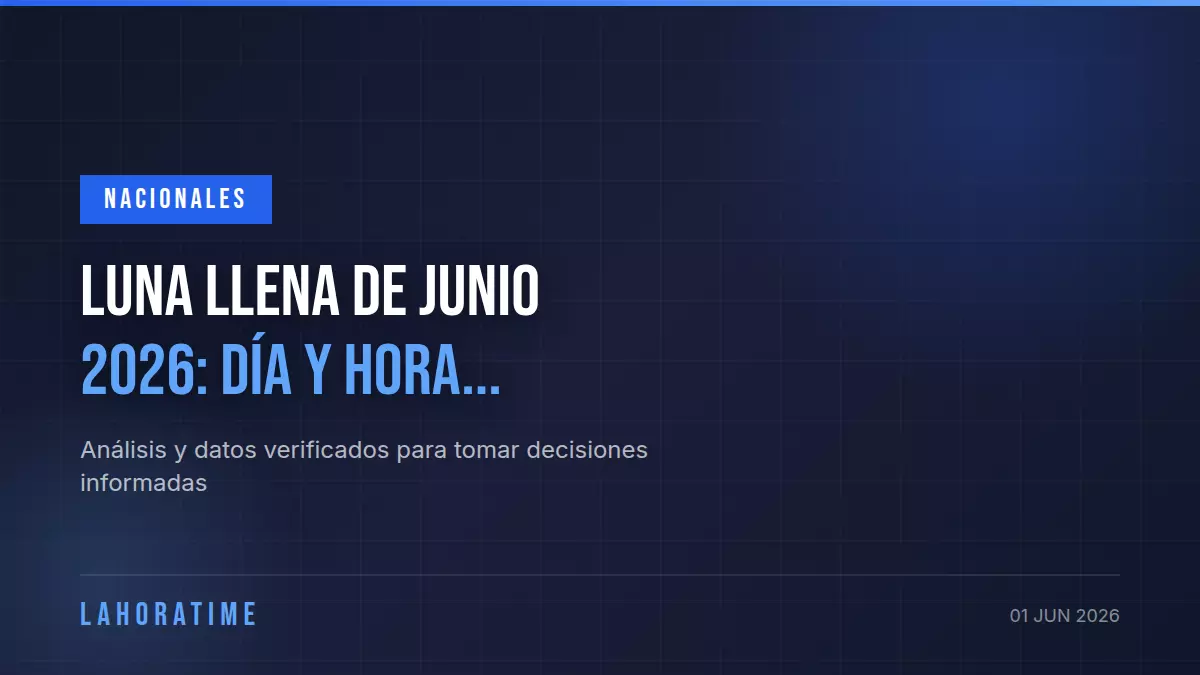 Luna llena de junio 2026: Día y hora para verla en Guatemala