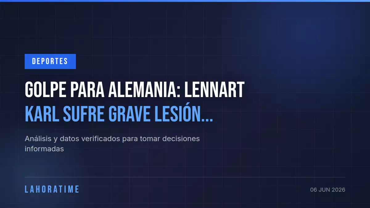 Golpe para Alemania: Lennart Karl sufre grave lesión y no jugará el Mundial 2026
