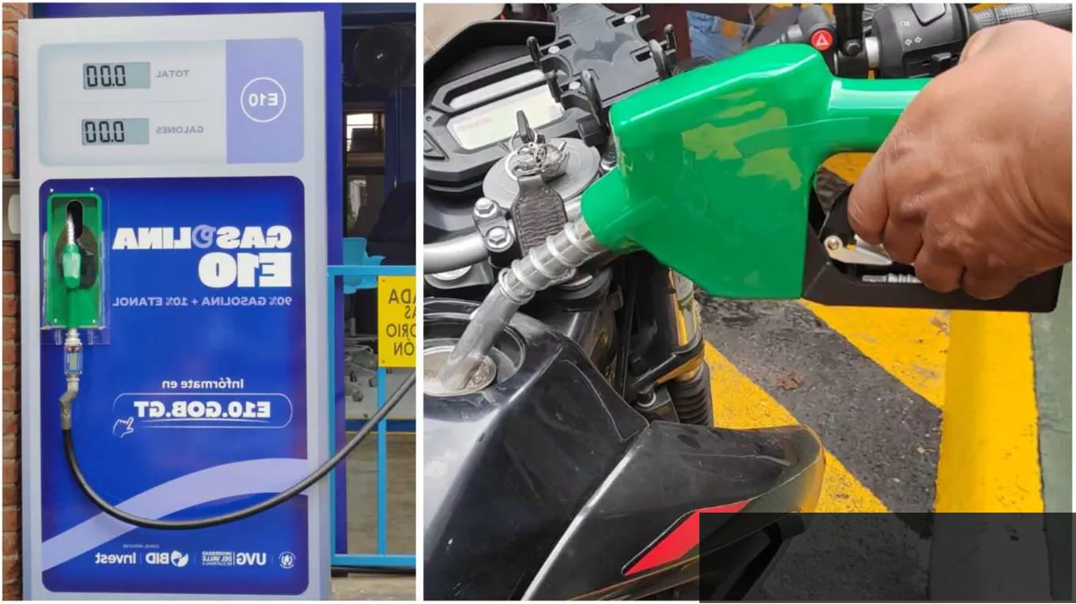 Gasolina con etanol E10 en Guatemala
