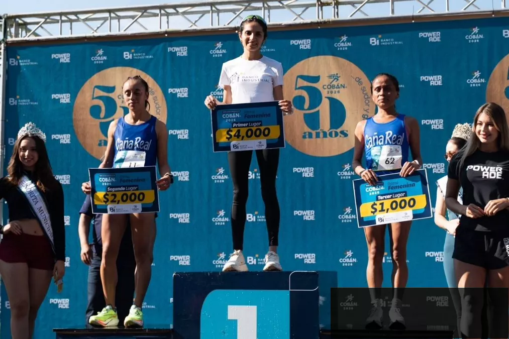 Viviana Aroche y Andrew Colley ganan la edición 50 de la Media Maratón de Cobán